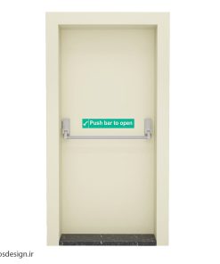 فروش انواع درب های ضد حریق، درب خروج اضطراری، درب بیمارستانی، درب ضد آتش، درب ضد حریق تک لنگه کد1106