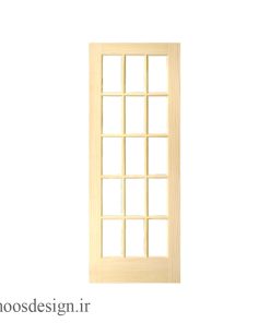 در چوبی داخلی خانه شیشه خور کد 3085