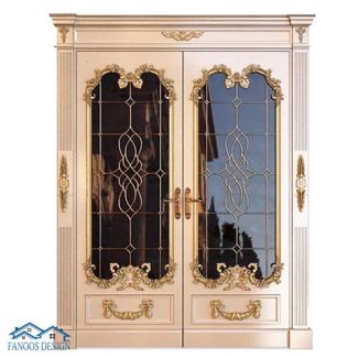 درب سلطنتی اتاق نشیمن شیشه خور کد MT311
