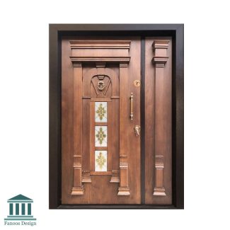 درب ضد سرقت 1.5 لنگه مدل سارای روکش راش