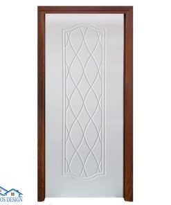 درب اتاق خواب سفید رویه PVC طرح سی انسی کد 1396