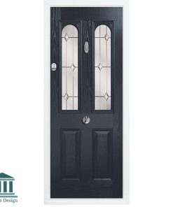 درب کلاسیک شیشه خور طرح فرانسوی  کد 1571