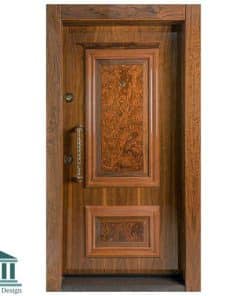 در ضدسرقت کلاسیک دوقاب برجسته ریشه گردو کد 1219