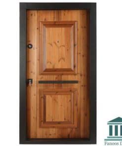 درب ضد سرقت ترموود برجسته دو قاب کد 1210