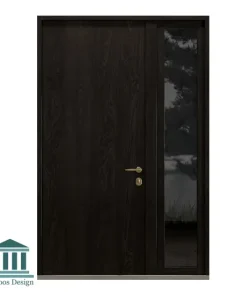 درب ورودی چوبی ساختمان مسکونی کد 1091