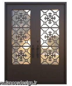 راهنمای خرید درب ورودی ساختمان | از درب حیاط تا لابی شیک و مقاوم 8 درب ساختمان فلزی کد 1316