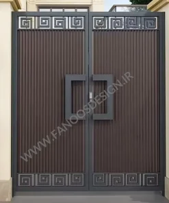 درب آهنی حیاط با رنگ الکترواستاتیک کد 1278